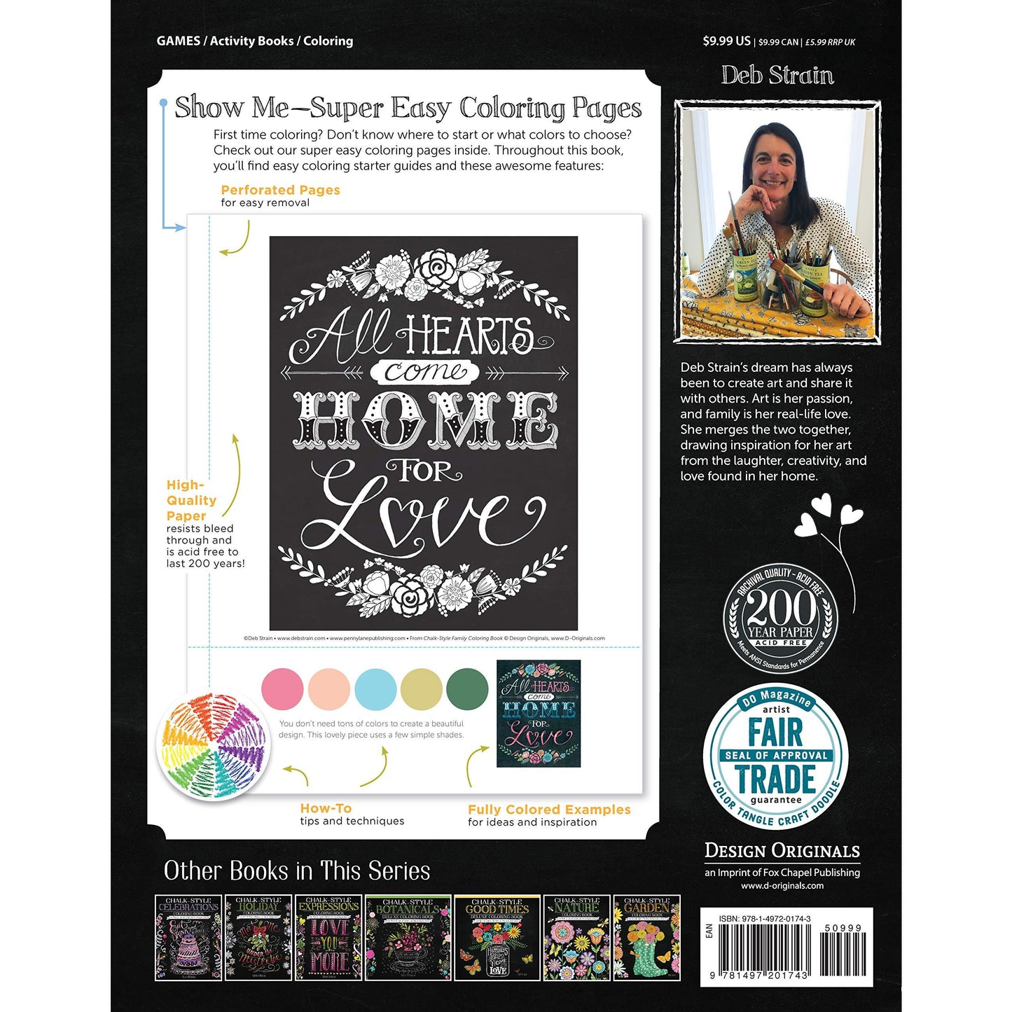 COLORING BOOK CHALK STYLE FAMILY