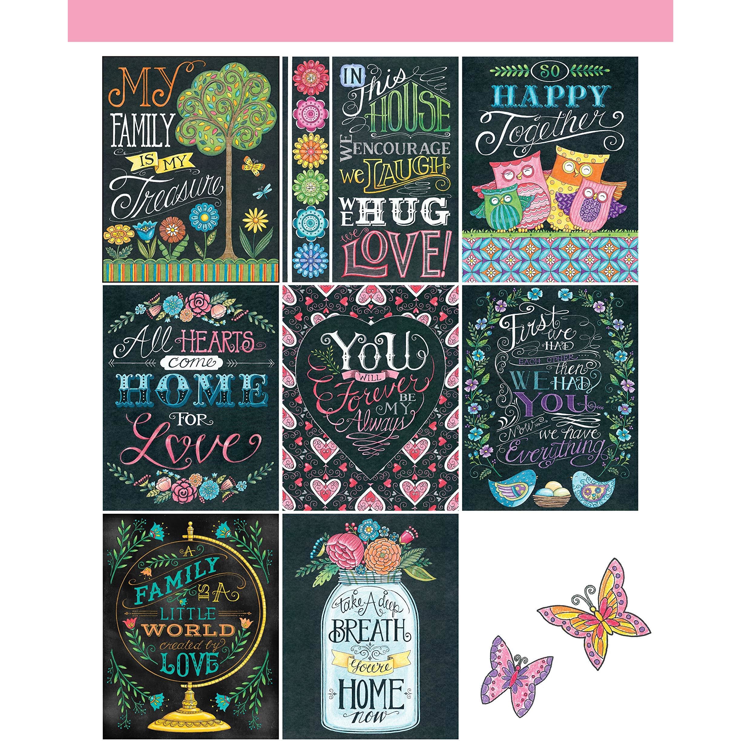 COLORING BOOK CHALK STYLE FAMILY