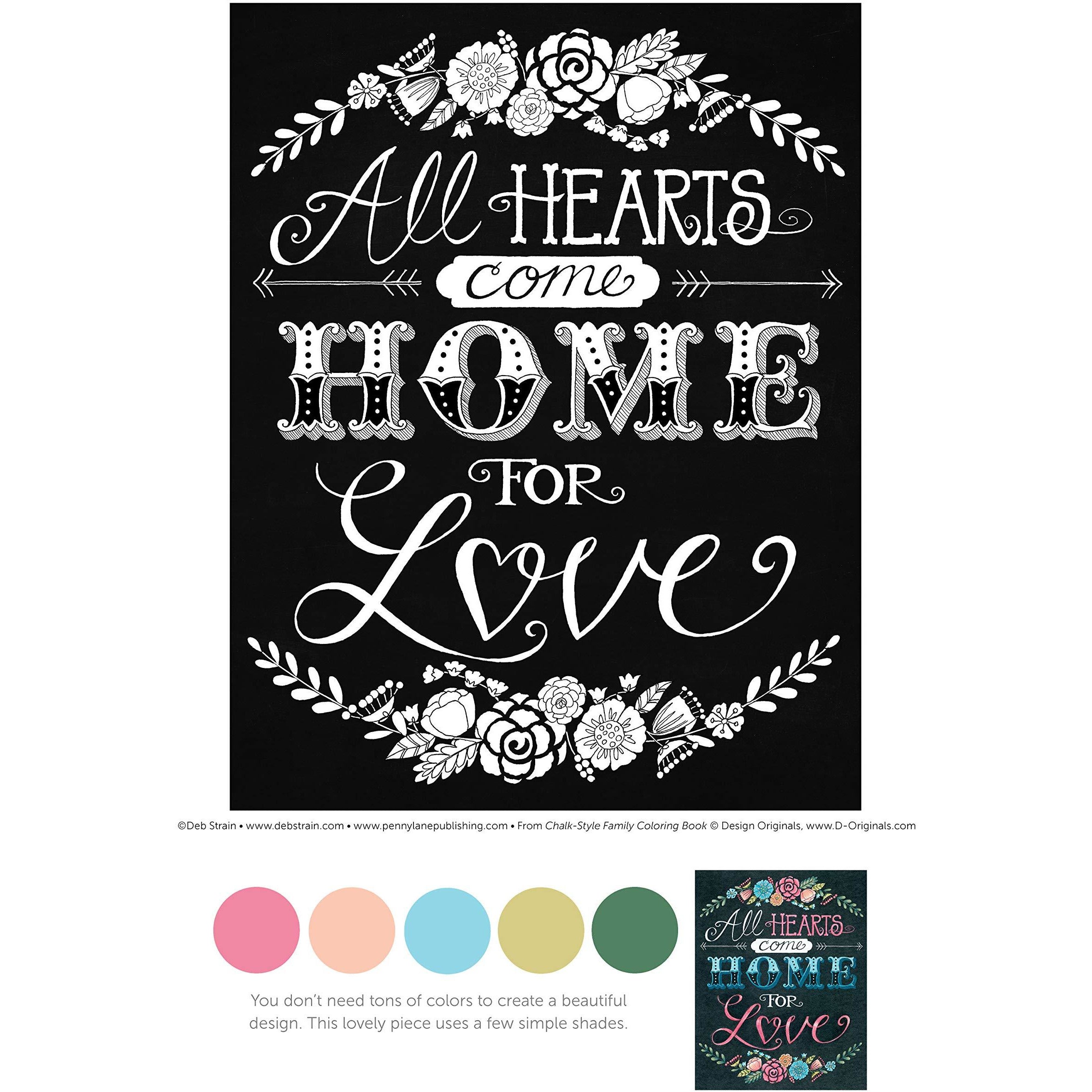 COLORING BOOK CHALK STYLE FAMILY