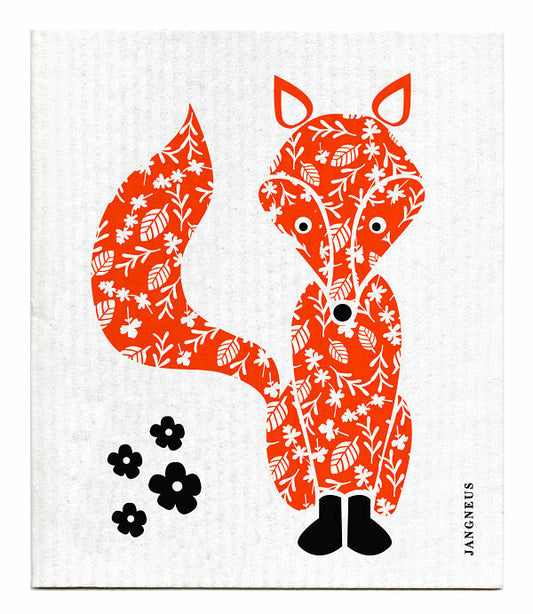 SWEDISH DISHCLOTH - FOX- ORANGE