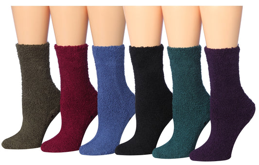 Fuzzy Skid-Proof Solid Crew Sock