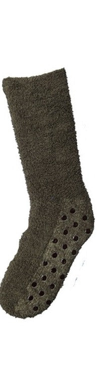 Fuzzy Skid-Proof Solid Crew Sock