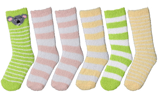 Fuzzy Skid-Proof Solid Crew Sock