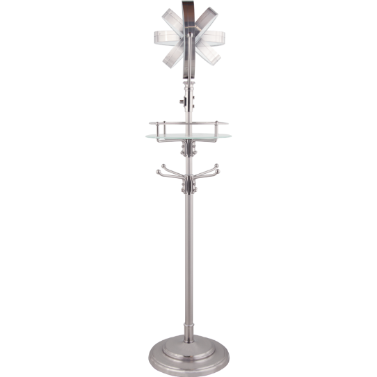 Cordless LED Lighted Adjustable Height Floor Stand Mirror
