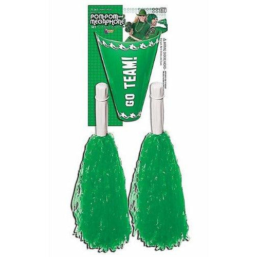 GREEN POM POM WITH A MEGAPHONE