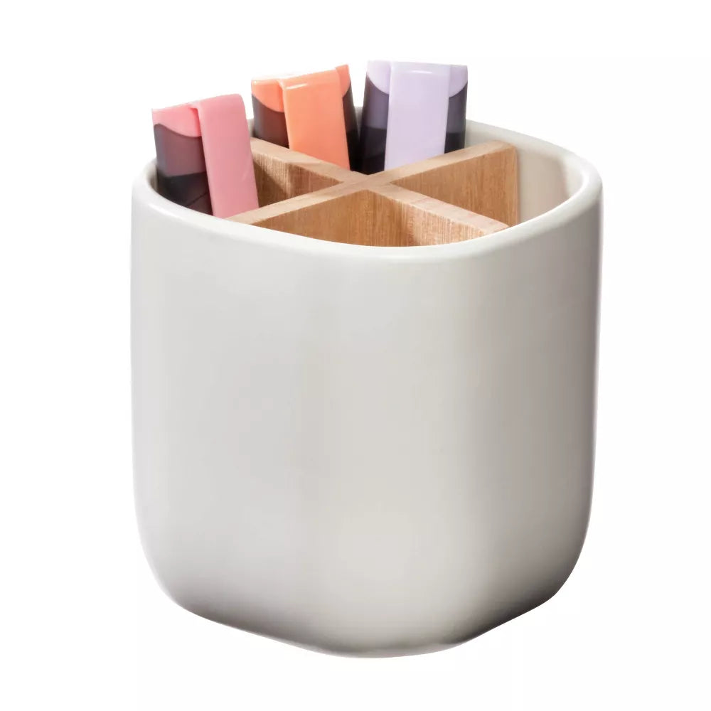 Eco Office Divided Ceramic Cup Coconut