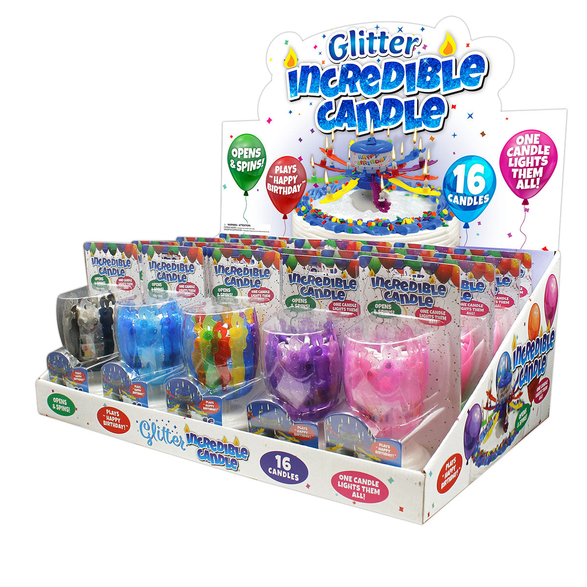 CANDLE-GLITTER COUNTER DISPLAY