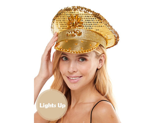 Music festival light up   Gold Hat