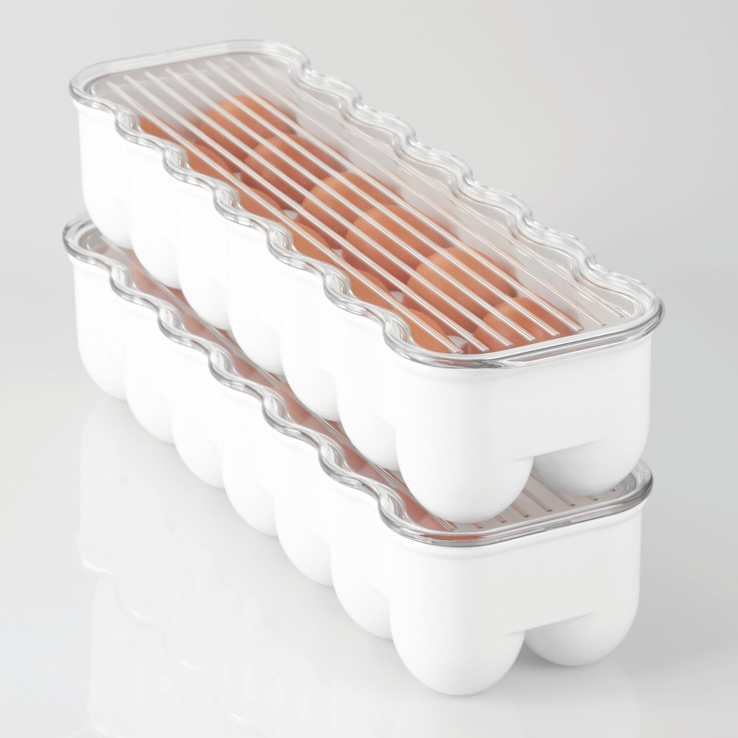 White/Clear Fridge Binz Egg Holder