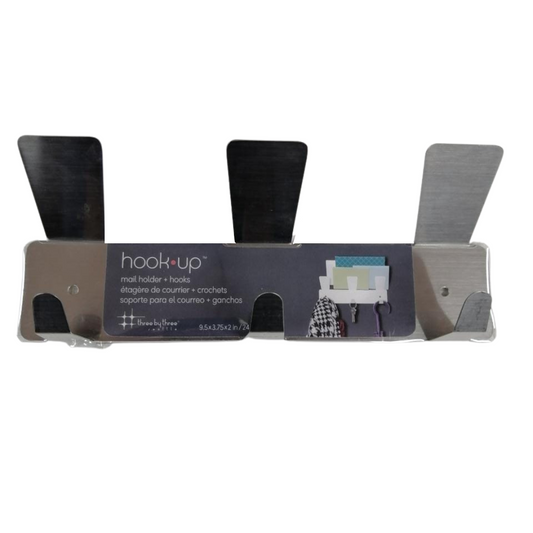 Hook-Up Triple Mail with Coat Hooks Chrome