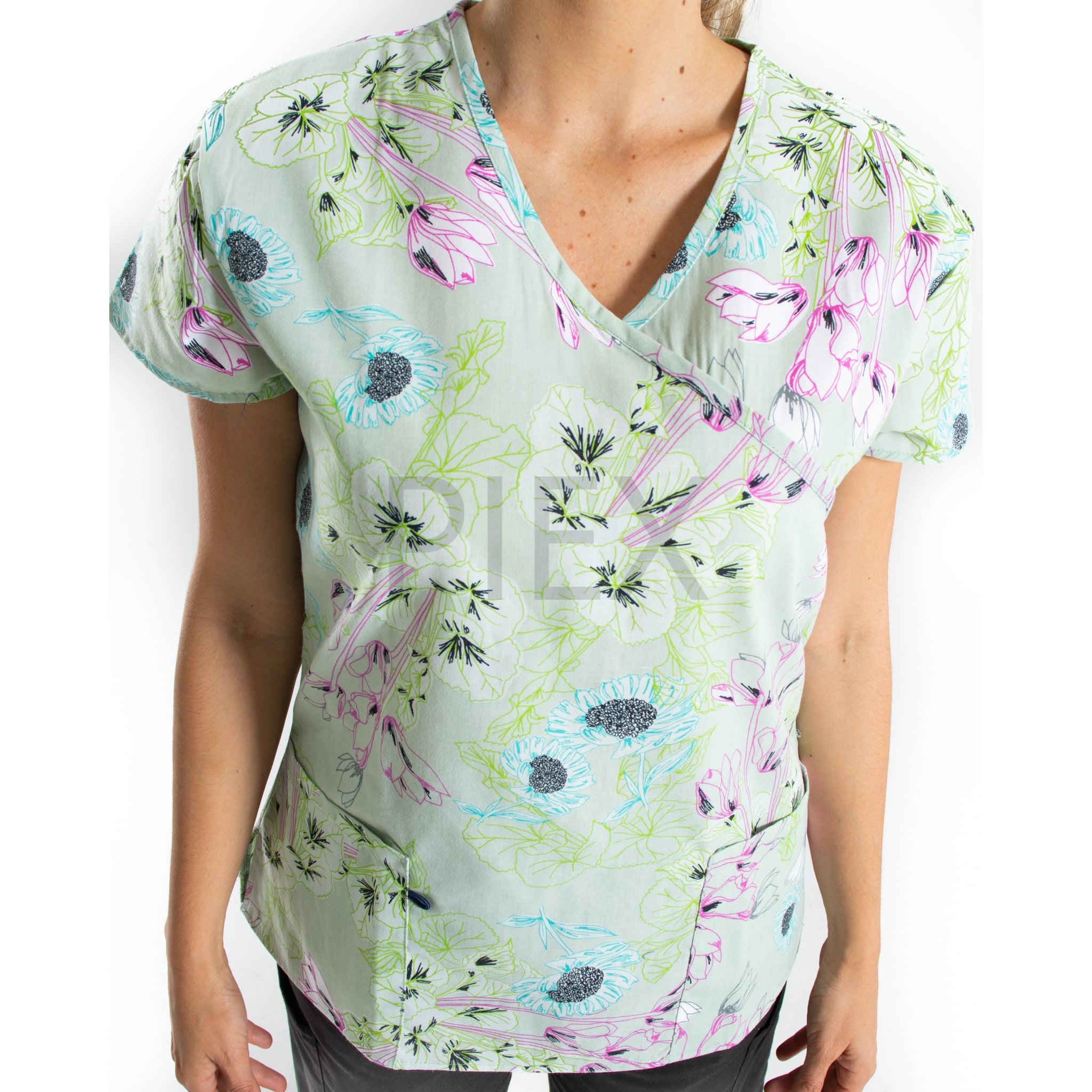 Camisa de Flores Verdes