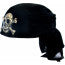 BLACK PIRATE SKULL CAP
