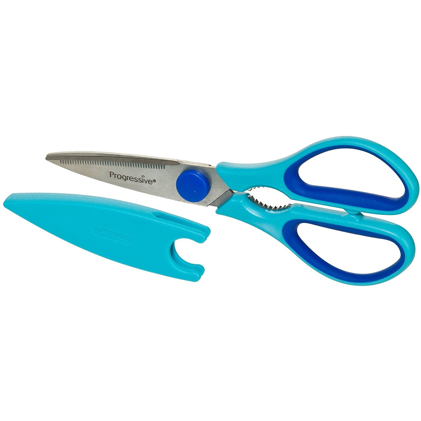Kitchen Shears with Blade Cover Blue