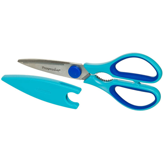 Kitchen Shears with Blade Cover Blue