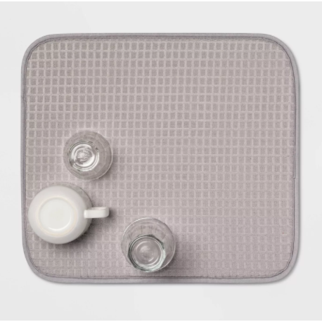 KITCHEN DRYER MAT GRAY