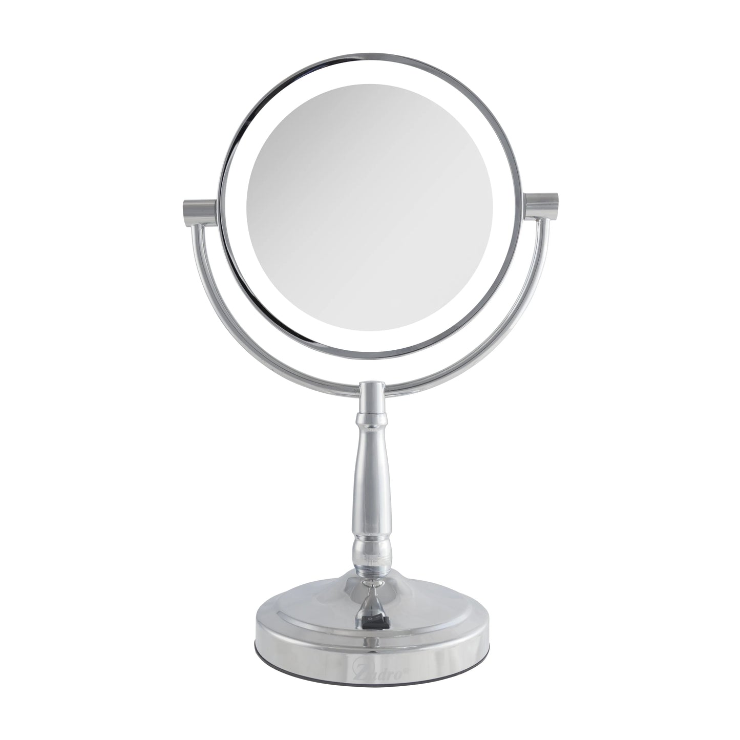 9" Round LED Cordless Dual-Sided Mirror 10X/1X