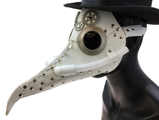 Plague Dr. White Leather Mask