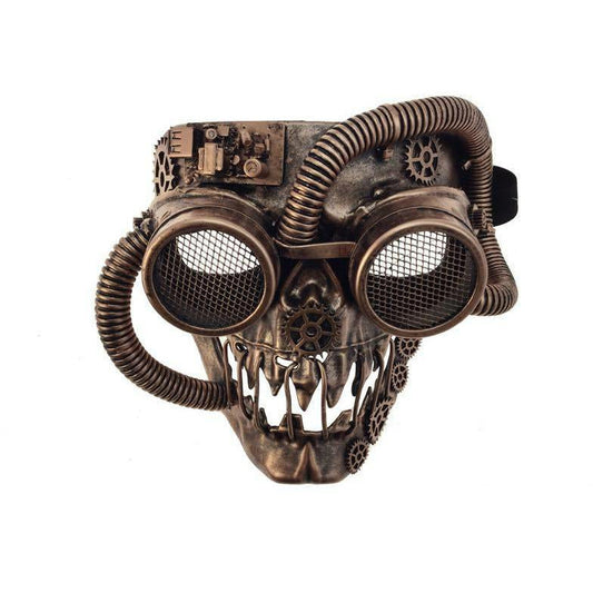 Steampunk Full Face Skull with Tubing in 3 colors
