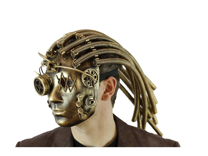 steampunk mask gold