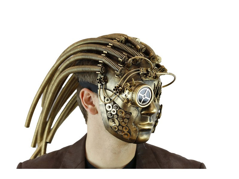 steampunk mask gold