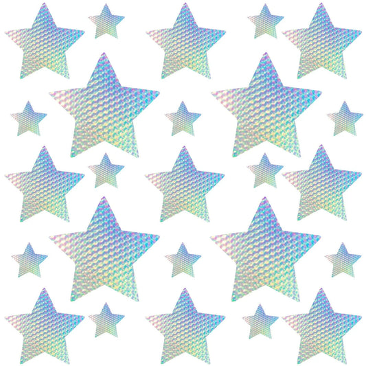 Mine Crafty Pastel Iridescent Starry Nights Nipple Sticker Crop Top