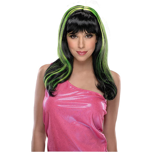 GREEN NEON STREAKS WIG