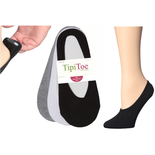 Women's Foot Liners with Gel Silicone 3-Pair