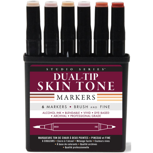 6 DUA TIP SKIN TONE MARKERS