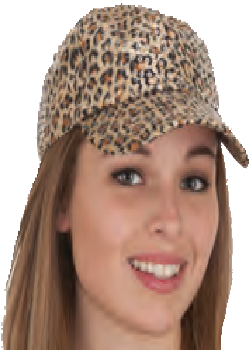 Sequin Animal Print Ball Cap