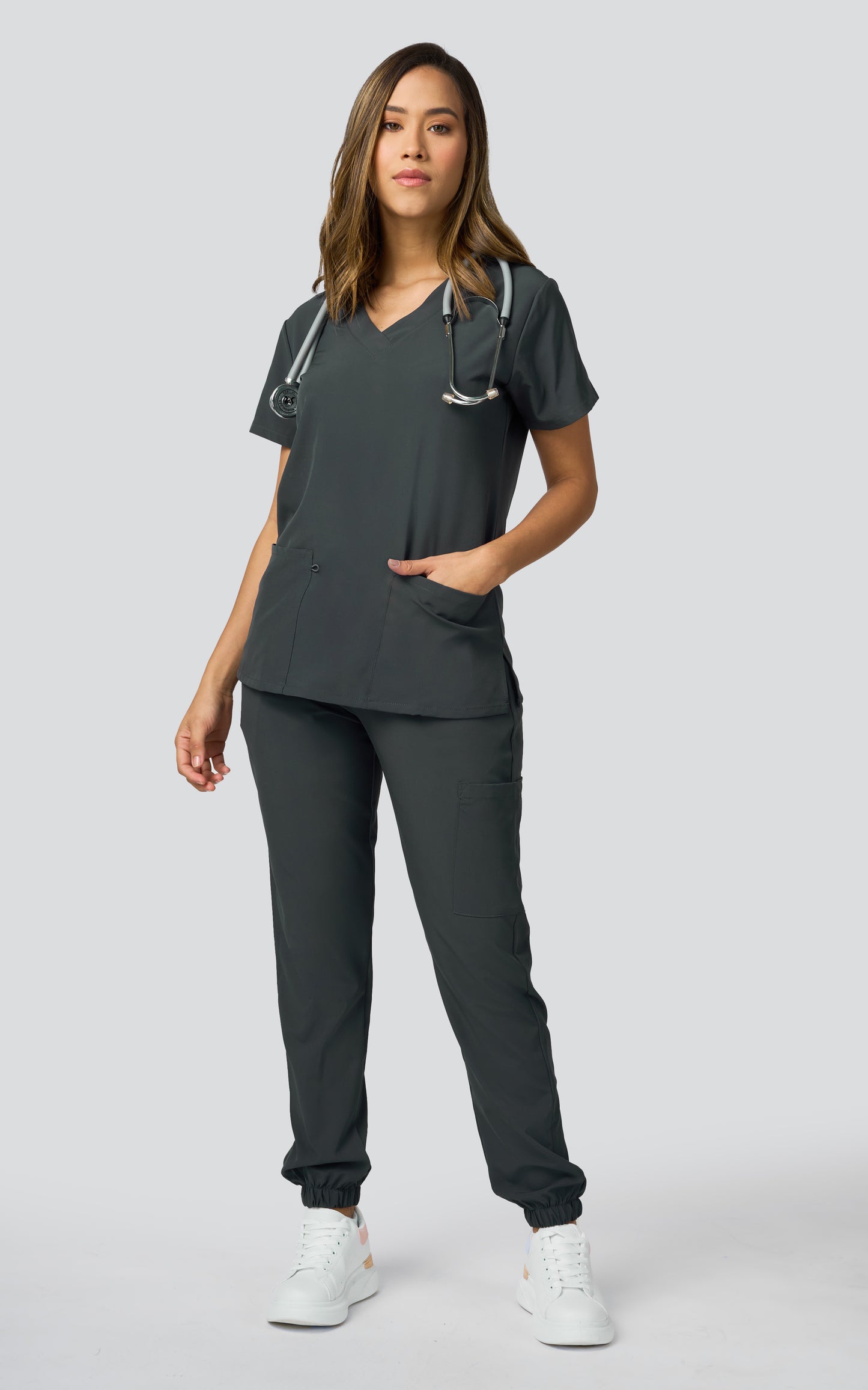 UNIFORME STRECH GRIS (SLIM FIT)