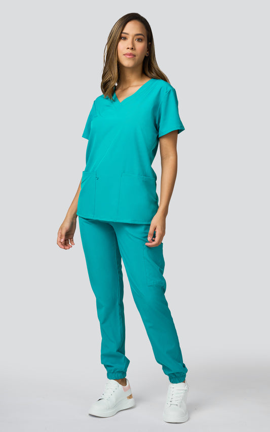UNIFORME STRECH TEAL MODELO JOGGER