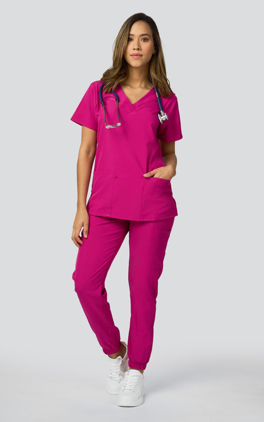 UNIFORME STRECH ROSADO MODELO JOGGER