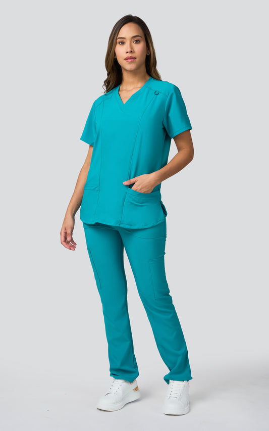 Uniflex D Plaid 4-way Stretch Sets Teal