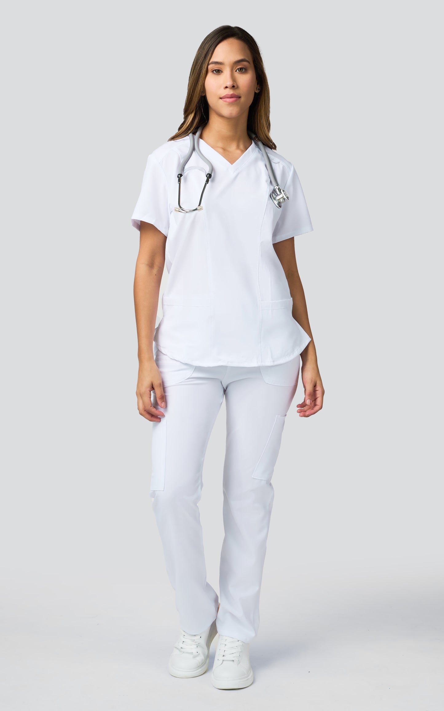 Uniflex D Plaid 4-way Stretch Sets White