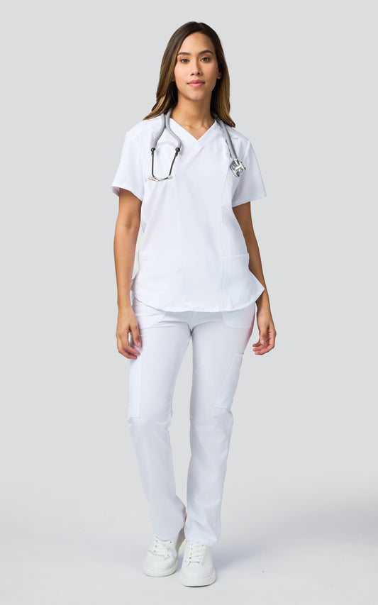 Uniflex D Plaid 4-way Stretch Sets White