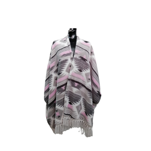 Poncho Pink Aztec
