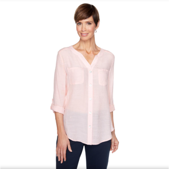 BLUSA CON MANGA LARGA Y BOTONES MUST HAVES I RUBY RD