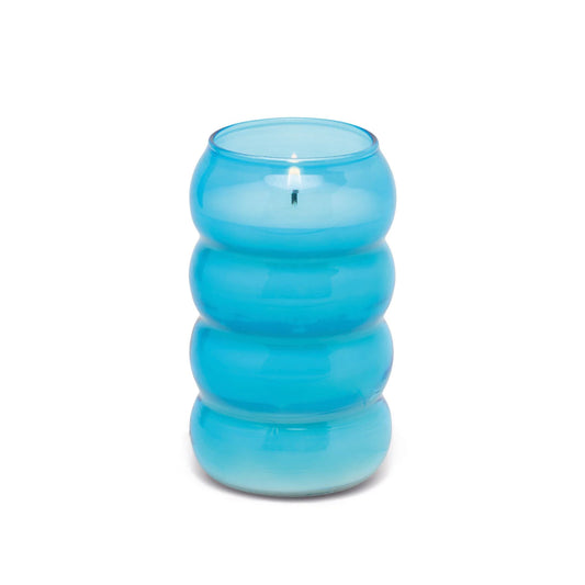 Realm 12 Oz Blue Bubble Ribbed Glass Haze