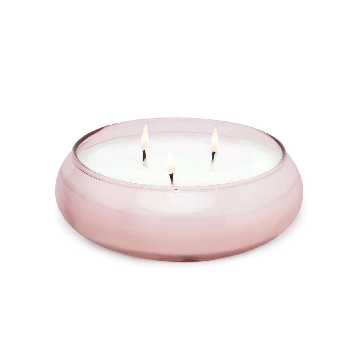 REALM 13.5 OZ PINK LARGE GLASS BOWL - DUSK: PATCHOULI & PEAR