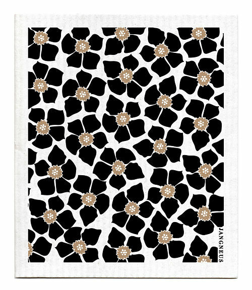 SWEDISH DISHCLOTH - DAFFODIL - BLACK