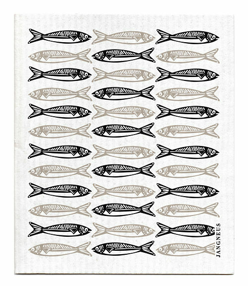 SWEDISH DISHCLOTH - SARDINE - BLACK