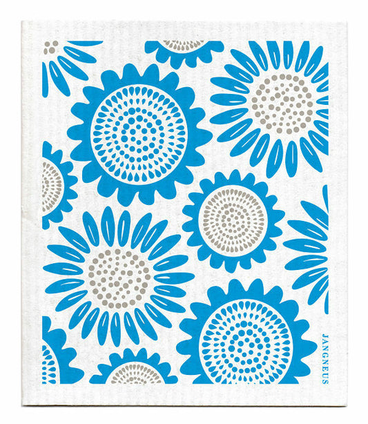 SWEDISH DISHCLOTH - SUNFLOWER - TURQUOISE