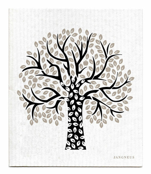 SWEDISH DISHCLOTH - TREE - BLACK