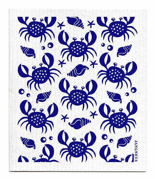 SWEDISH DISHCLOTH - CRABS - BLUE