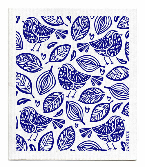 SWEDISH DISHCLOTH - ROBINS - BLUE