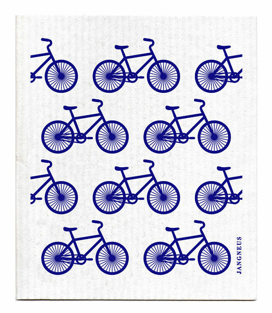 SWEDISH DISHCLOTH - BIKES - BLUE