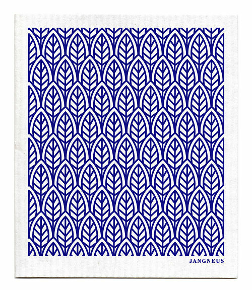 SWEDISH DISHCLOTH - NEW LEAVES - BLUE