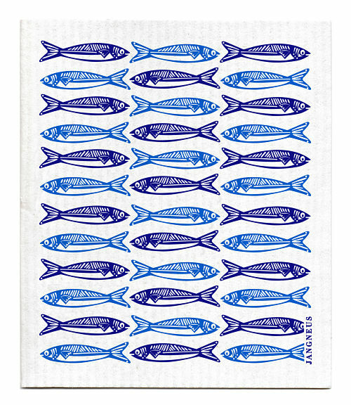 SWEDISH DISHCLOTH - SARDINES - BLUE