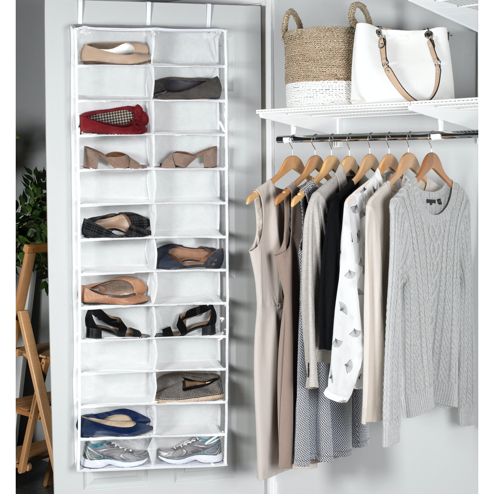 26-pocket Over the Door Shoe Organizer