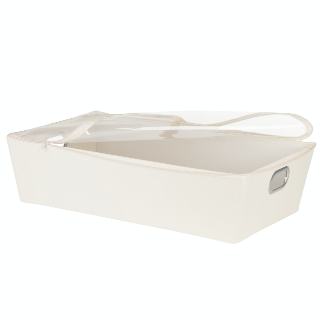 Underbed storage chest/tote Ivory